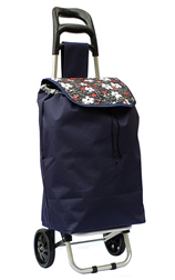 Trolley-bag carrinho de compras floral azul