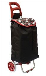 Trolley-Bag carrinho de compras Floral preto